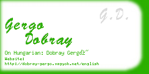 gergo dobray business card